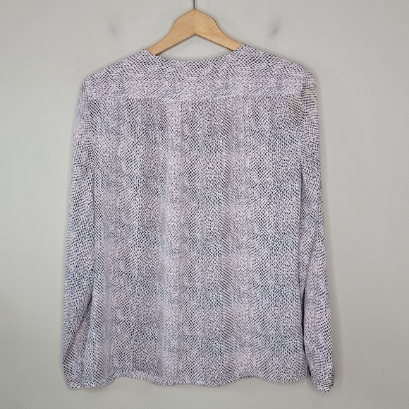 LOFT | Pale Pink Snakeskin Print Blouse - Picture 3 of 4